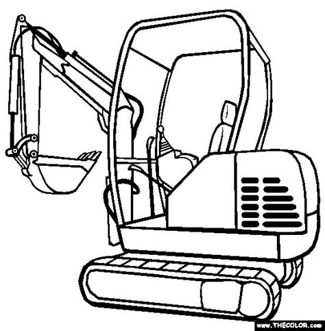 mini digger coloring page|free printable digger coloring pages.